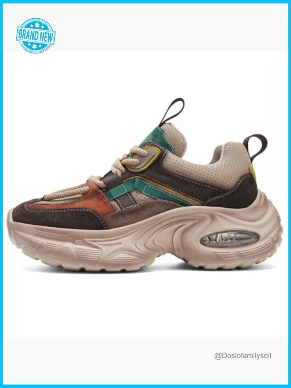 Chunky Platform Sneakers Retro Dad Shoes Slip-Resistant Casual Walking Fashion